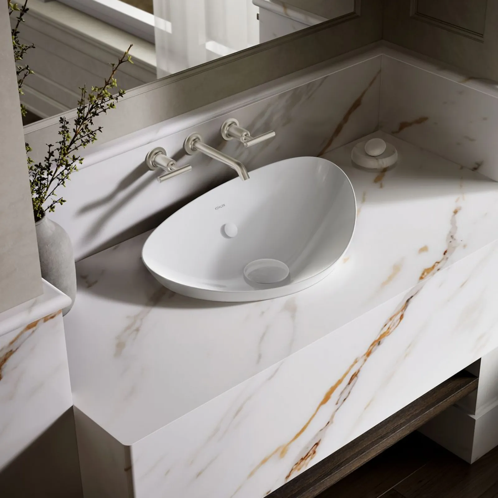 21" oval vessel bathroom sink^Kohler Best