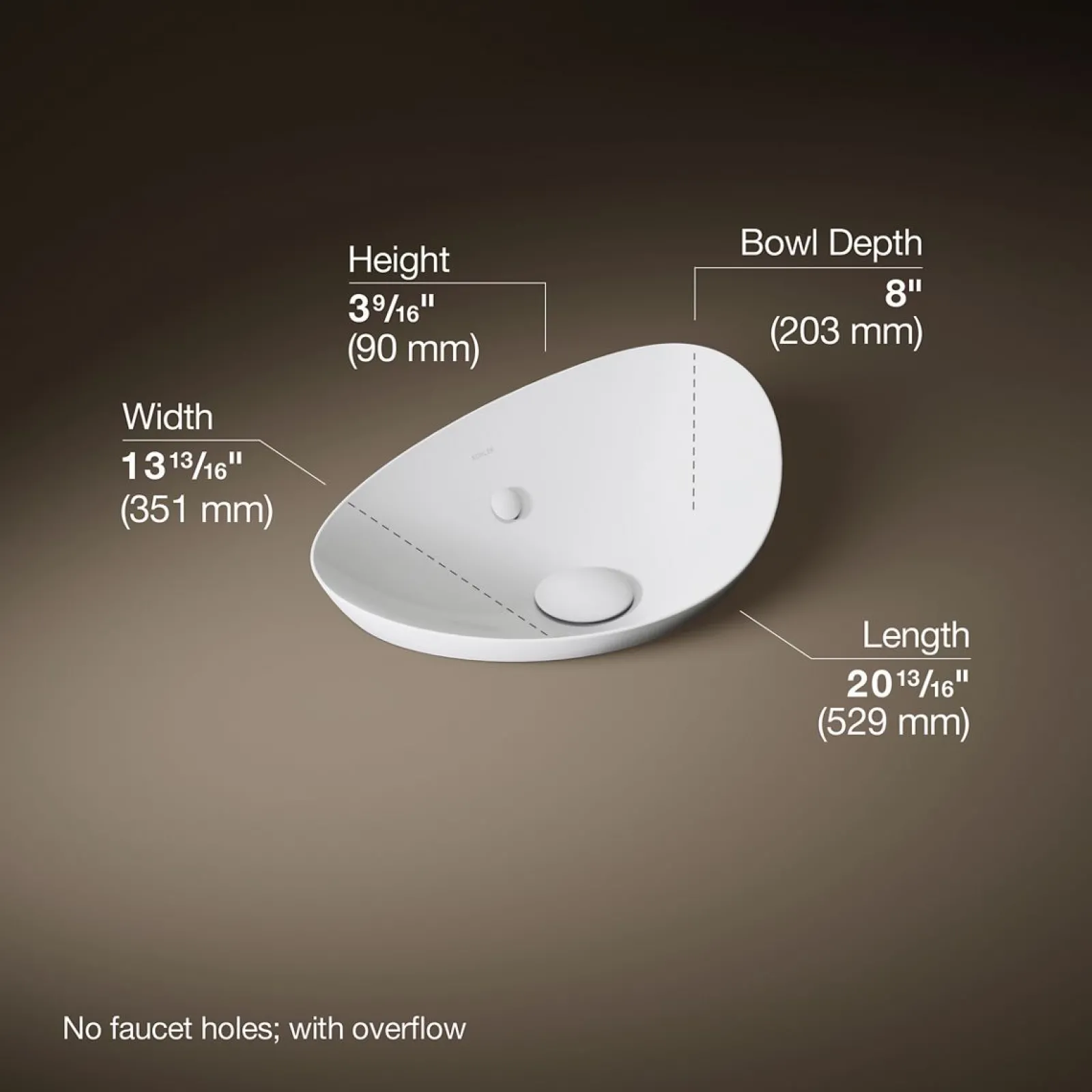 21" oval vessel bathroom sink^Kohler Best