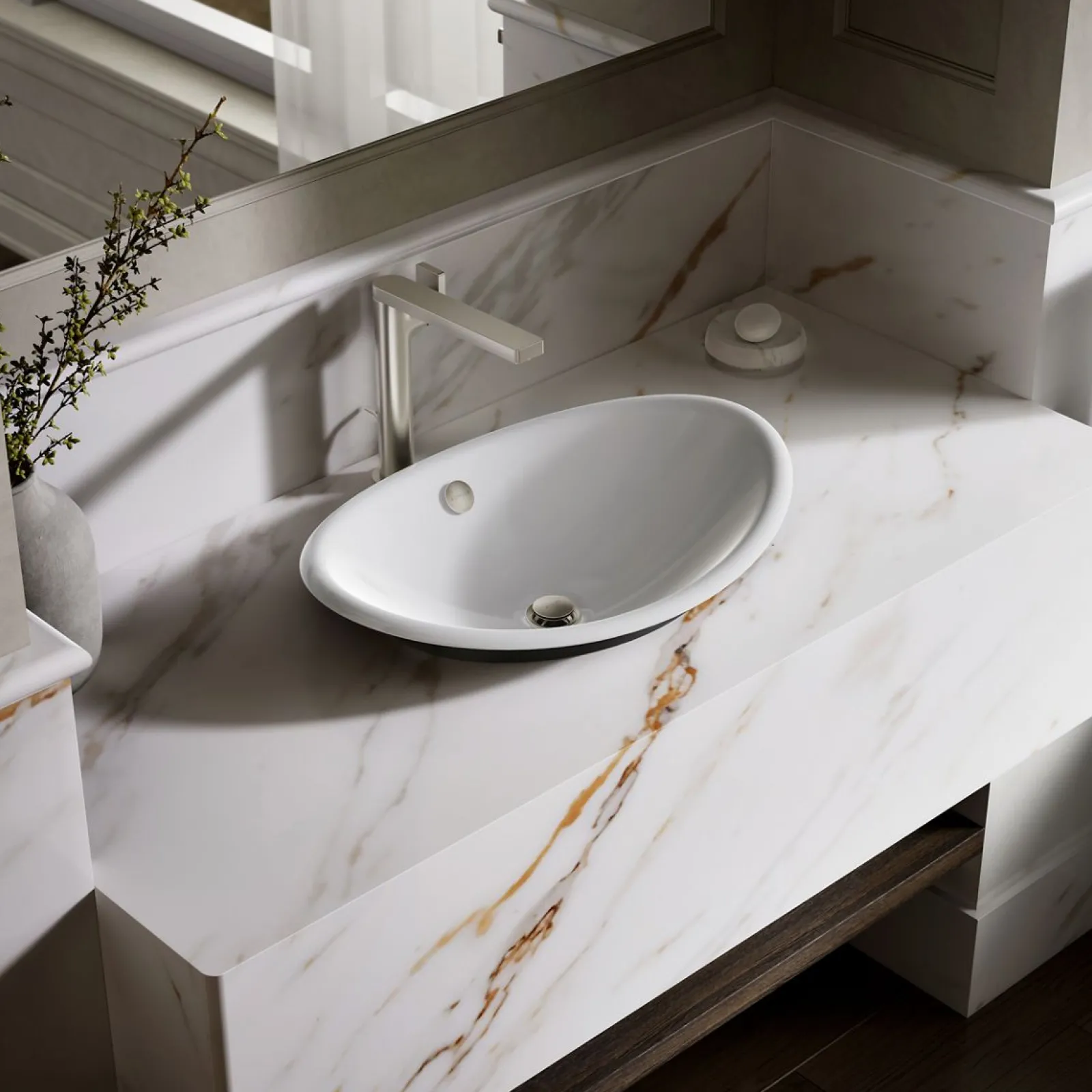 20-3/4" oval vessel bathroom sink^Kohler Discount