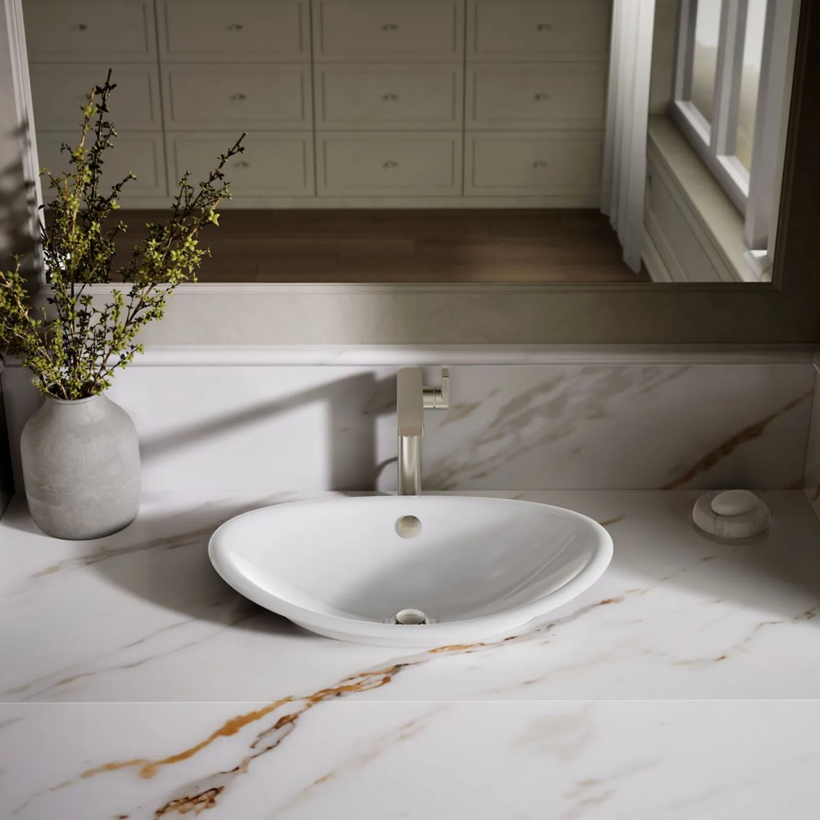 20-3/4" oval vessel bathroom sink^Kohler New