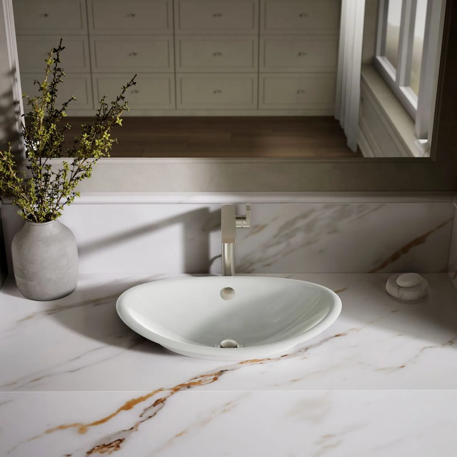 20-3/4" oval vessel bathroom sink^Kohler New