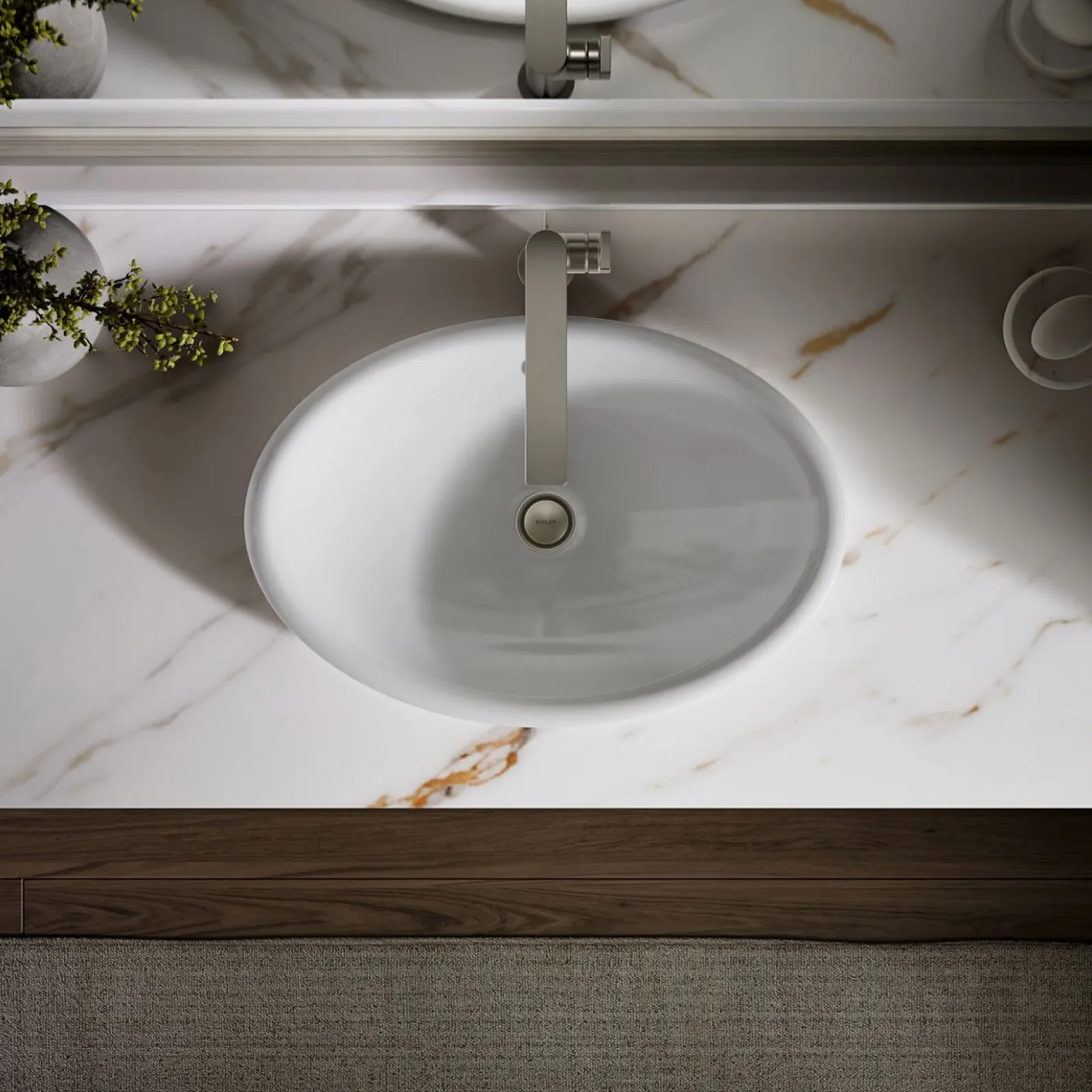 20-3/4" oval vessel bathroom sink^Kohler New