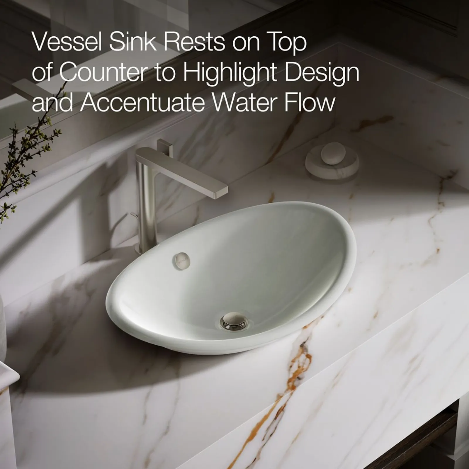 20-3/4" oval vessel bathroom sink^Kohler New