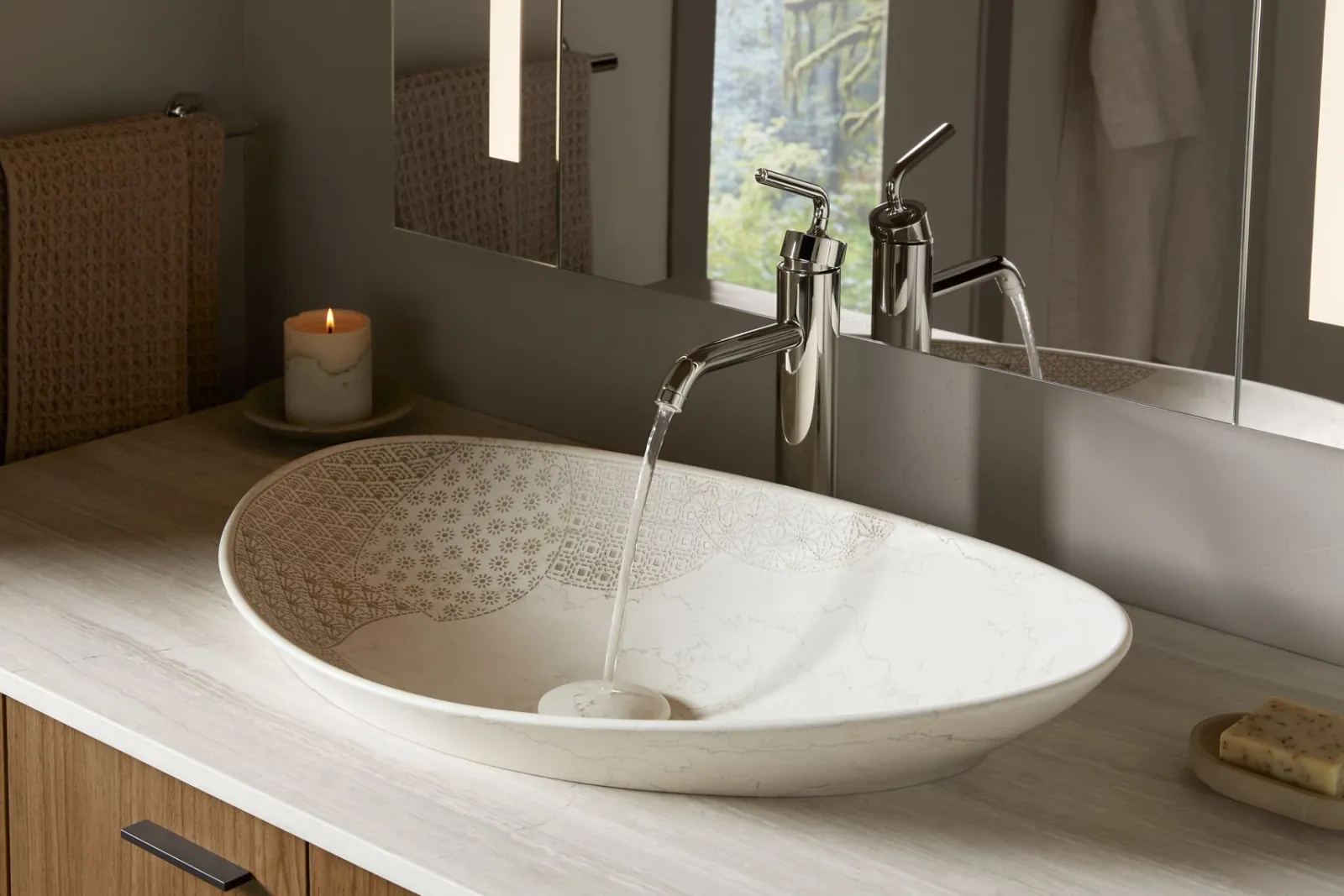 28" oval vessel bathroom sink, no overflow^Kohler Discount