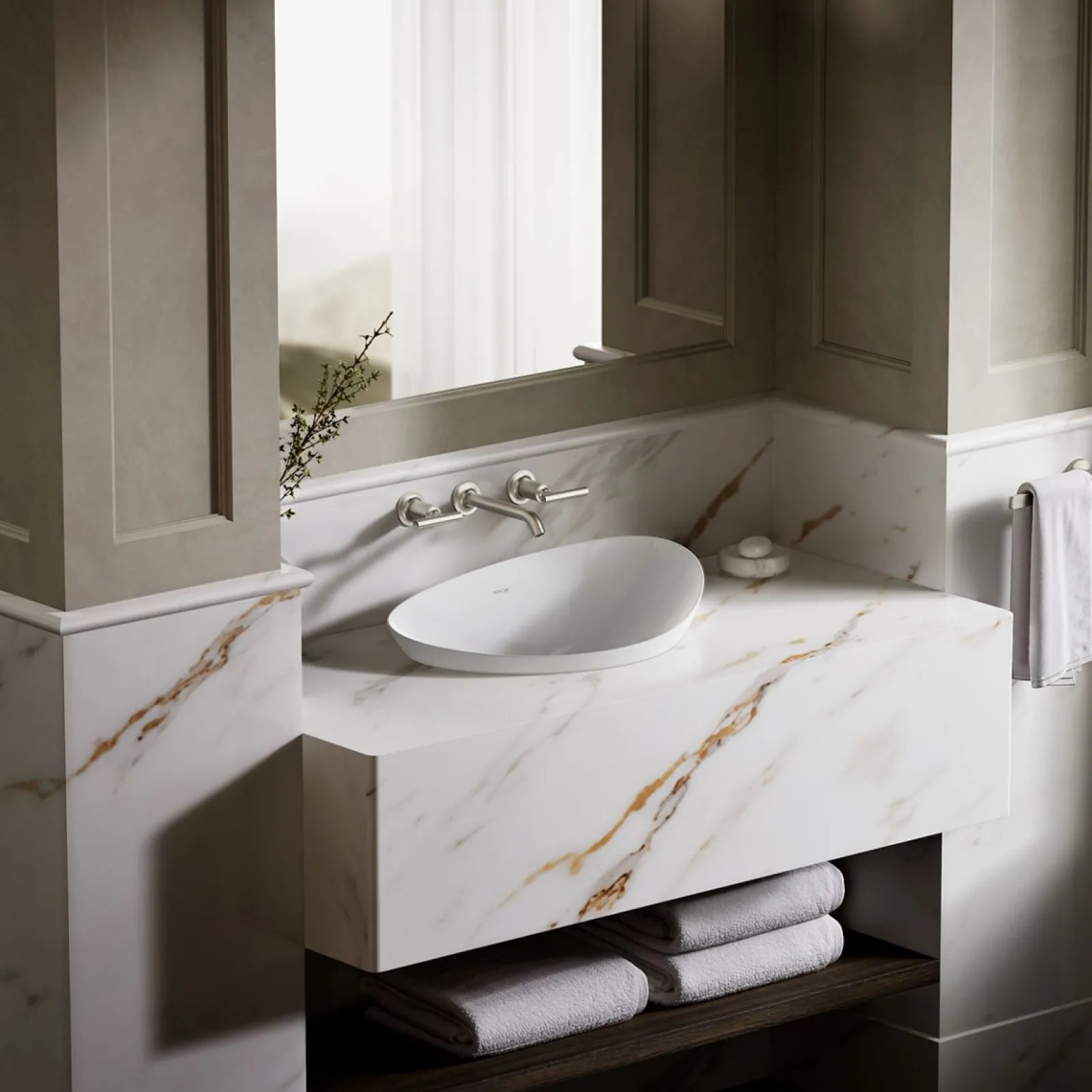 21" oval vessel bathroom sink, no overflow^Kohler Online