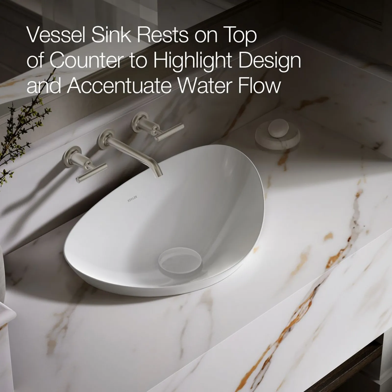 21" oval vessel bathroom sink, no overflow^Kohler Online
