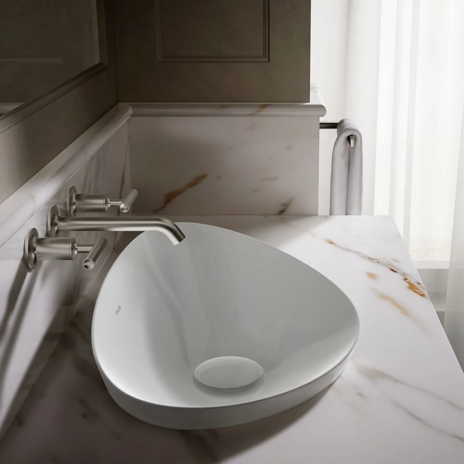 21" oval vessel bathroom sink, no overflow^Kohler Online