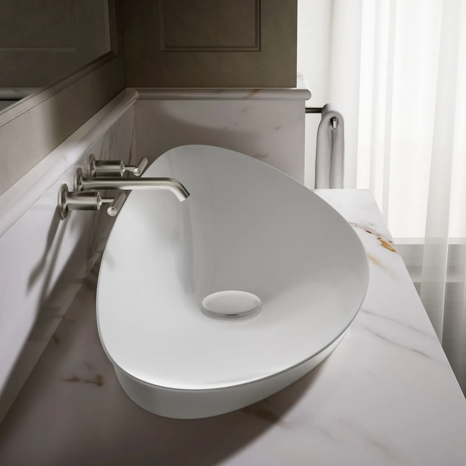 38-1/2" oval vessel bathroom sink, no overflow^Kohler Discount