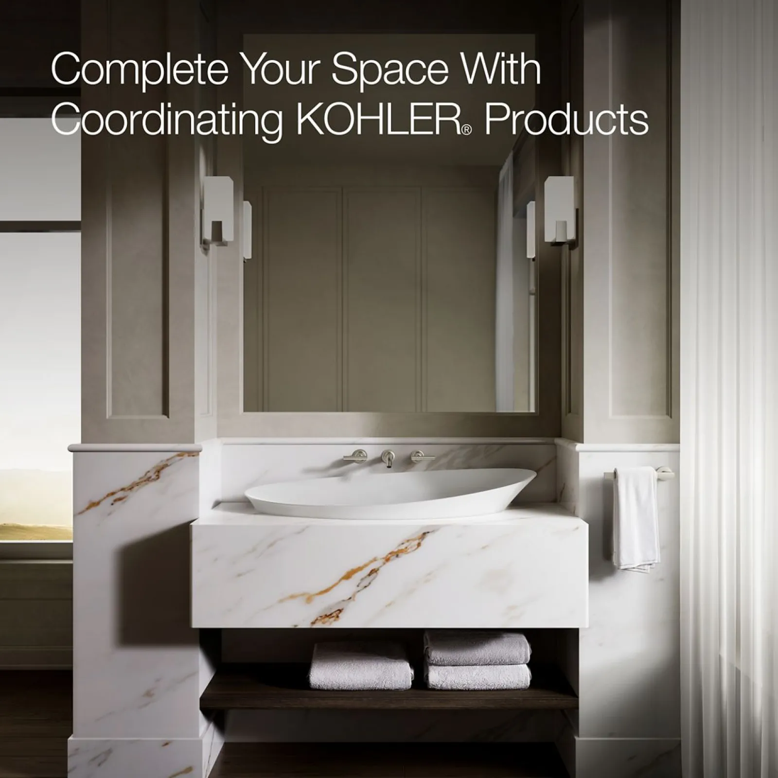 38-1/2" oval vessel bathroom sink, no overflow^Kohler Discount