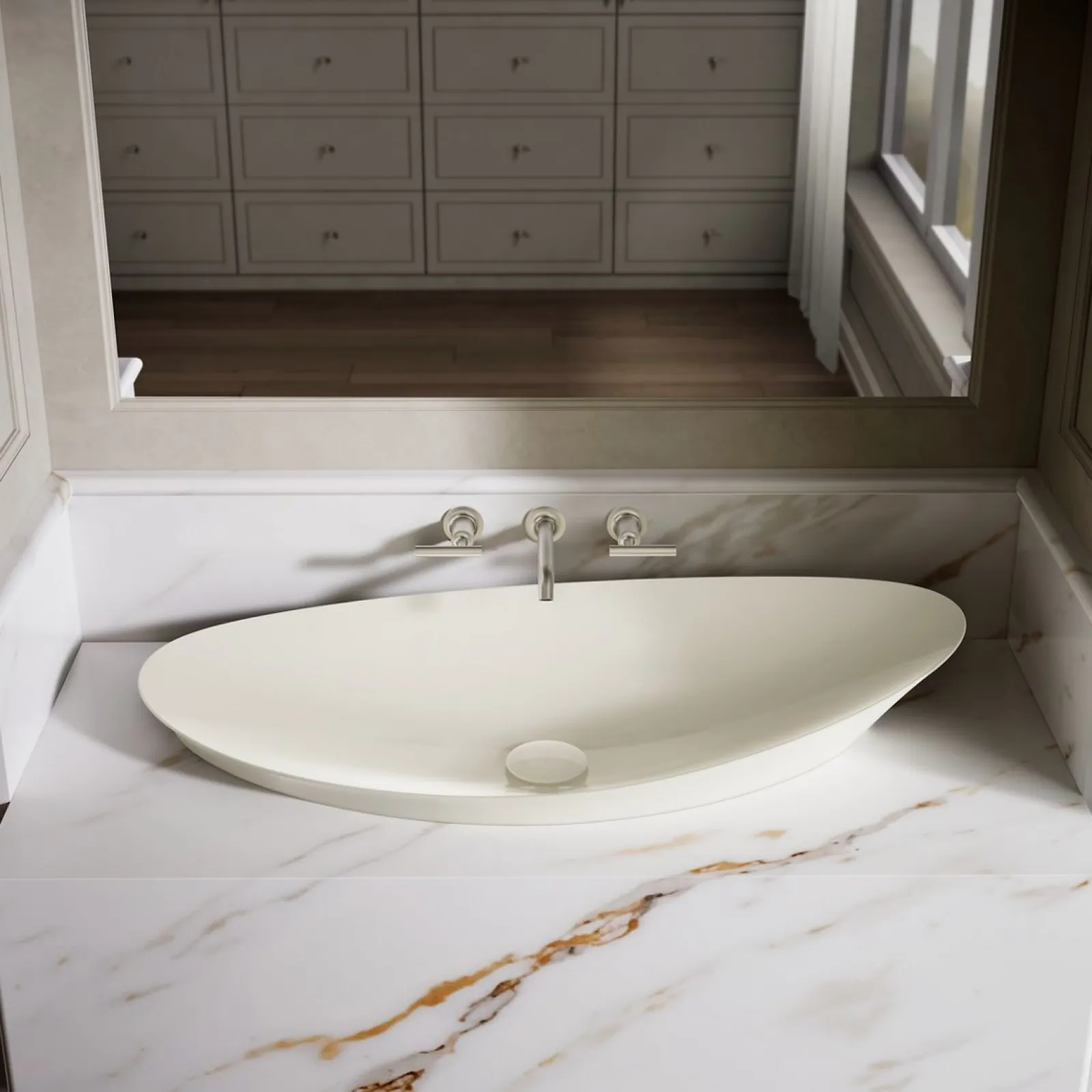 38-1/2" oval vessel bathroom sink, no overflow^Kohler Discount