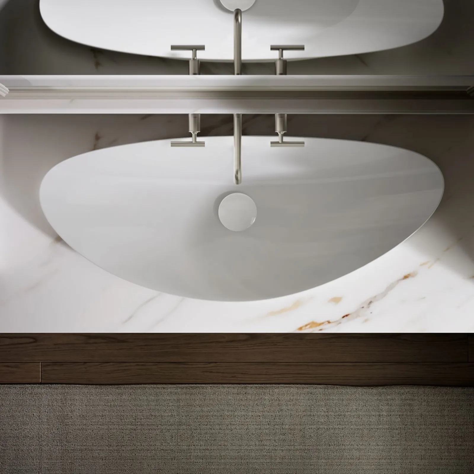38-1/2" oval vessel bathroom sink, no overflow^Kohler Discount