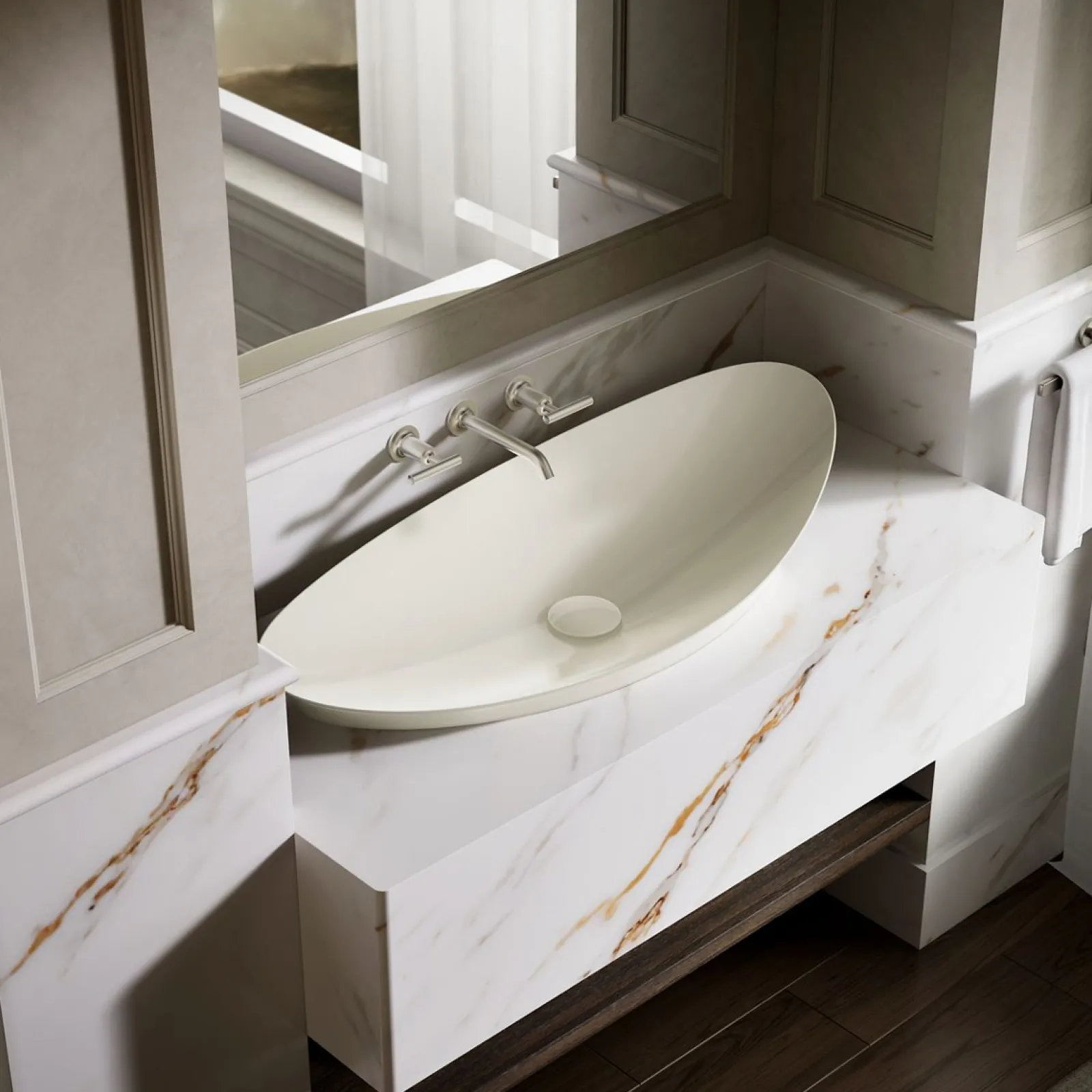 38-1/2" oval vessel bathroom sink, no overflow^Kohler Discount