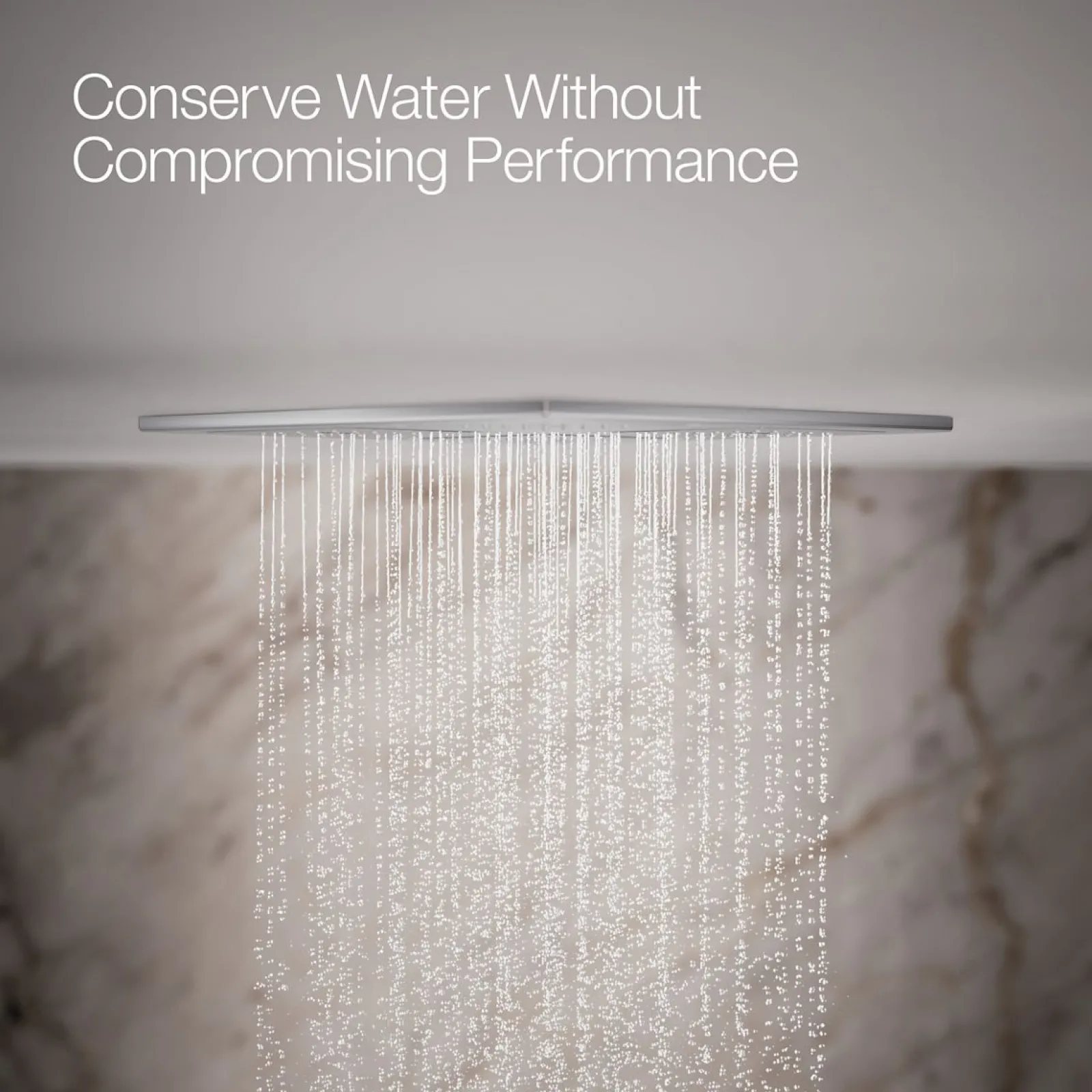 Overhead shower panel with four 22-nozzle sprayheads^Kohler