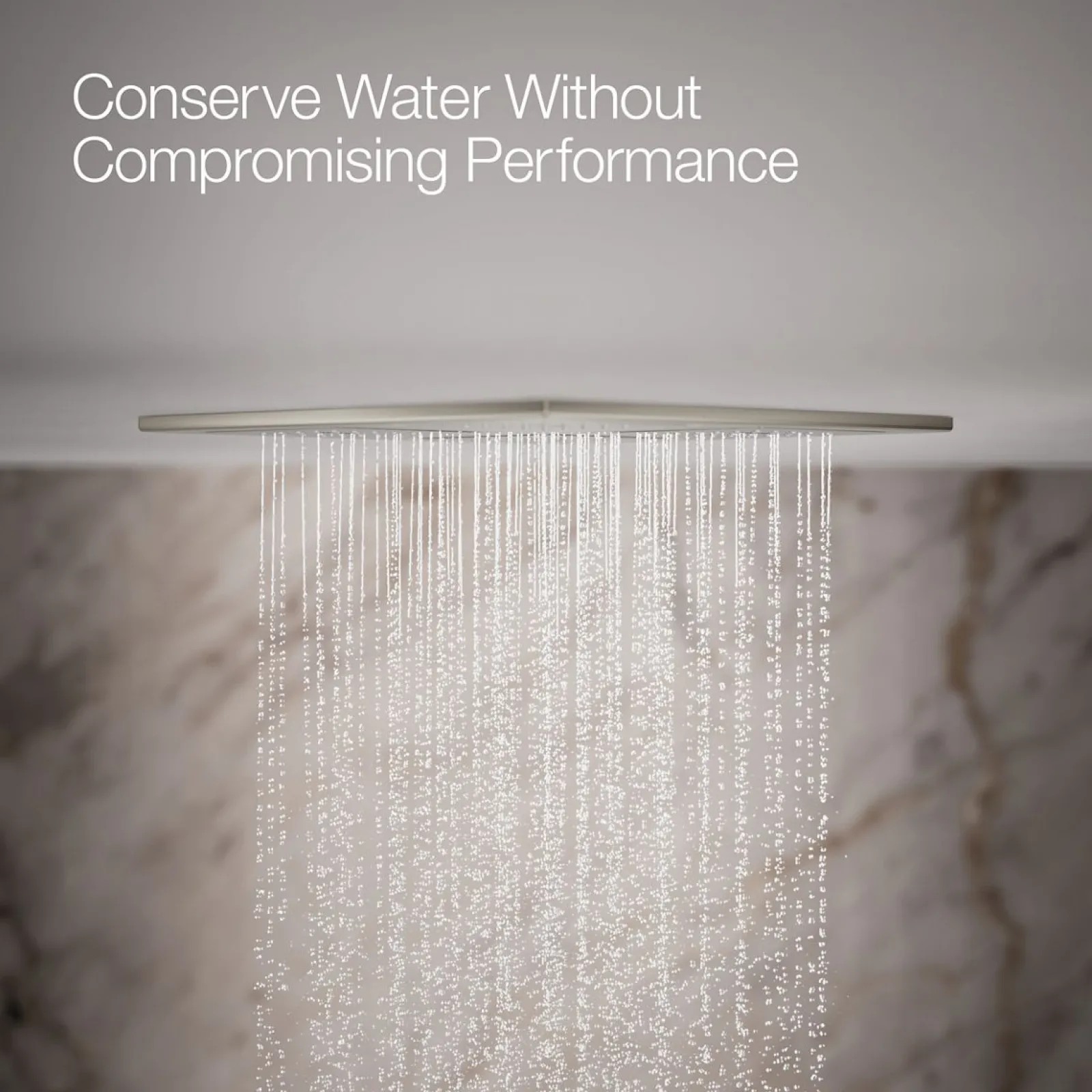 Overhead shower panel with four 22-nozzle sprayheads^Kohler