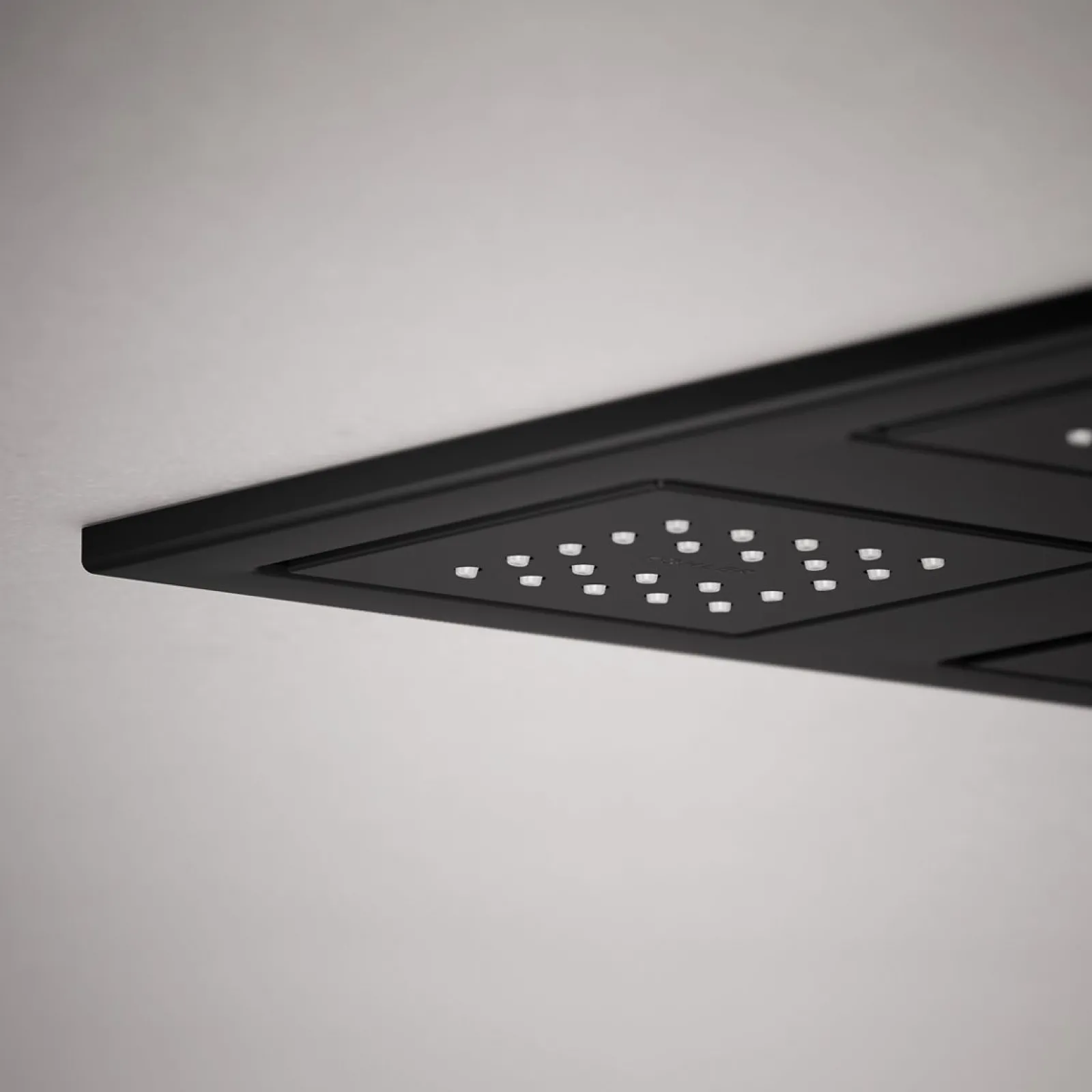Overhead shower panel with four 22-nozzle sprayheads^Kohler