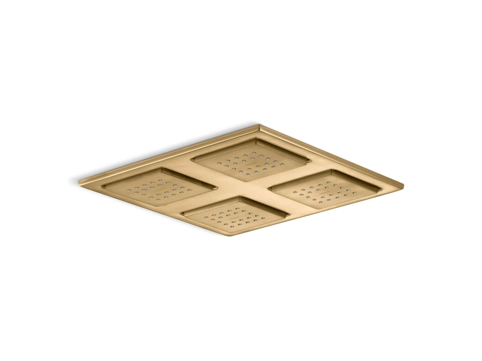 Overhead shower panel with four 22-nozzle sprayheads^Kohler