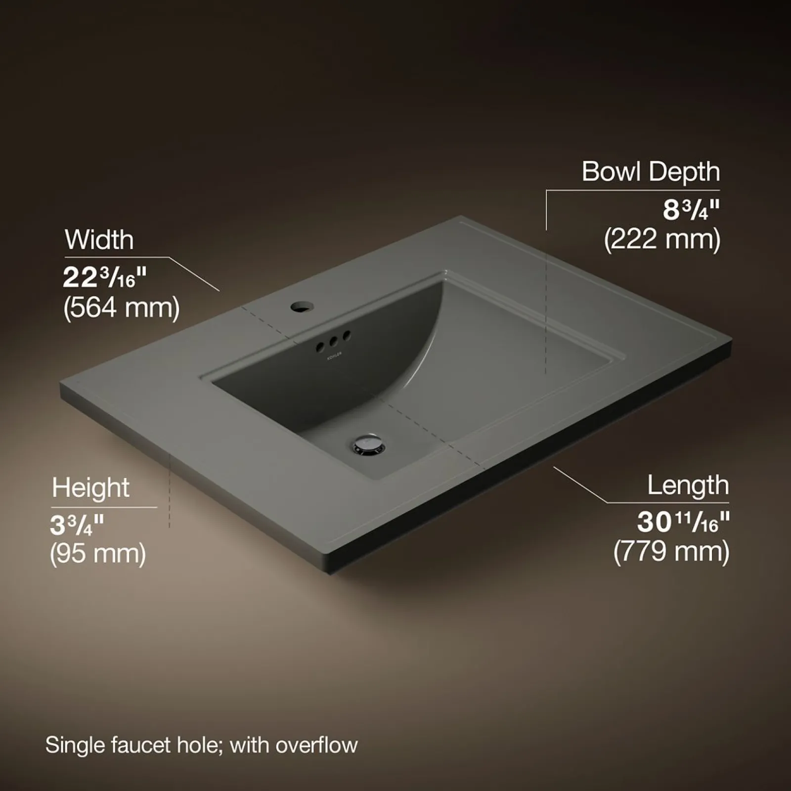 30-11/16" pedestal/console table bathroom sink^Kohler Online