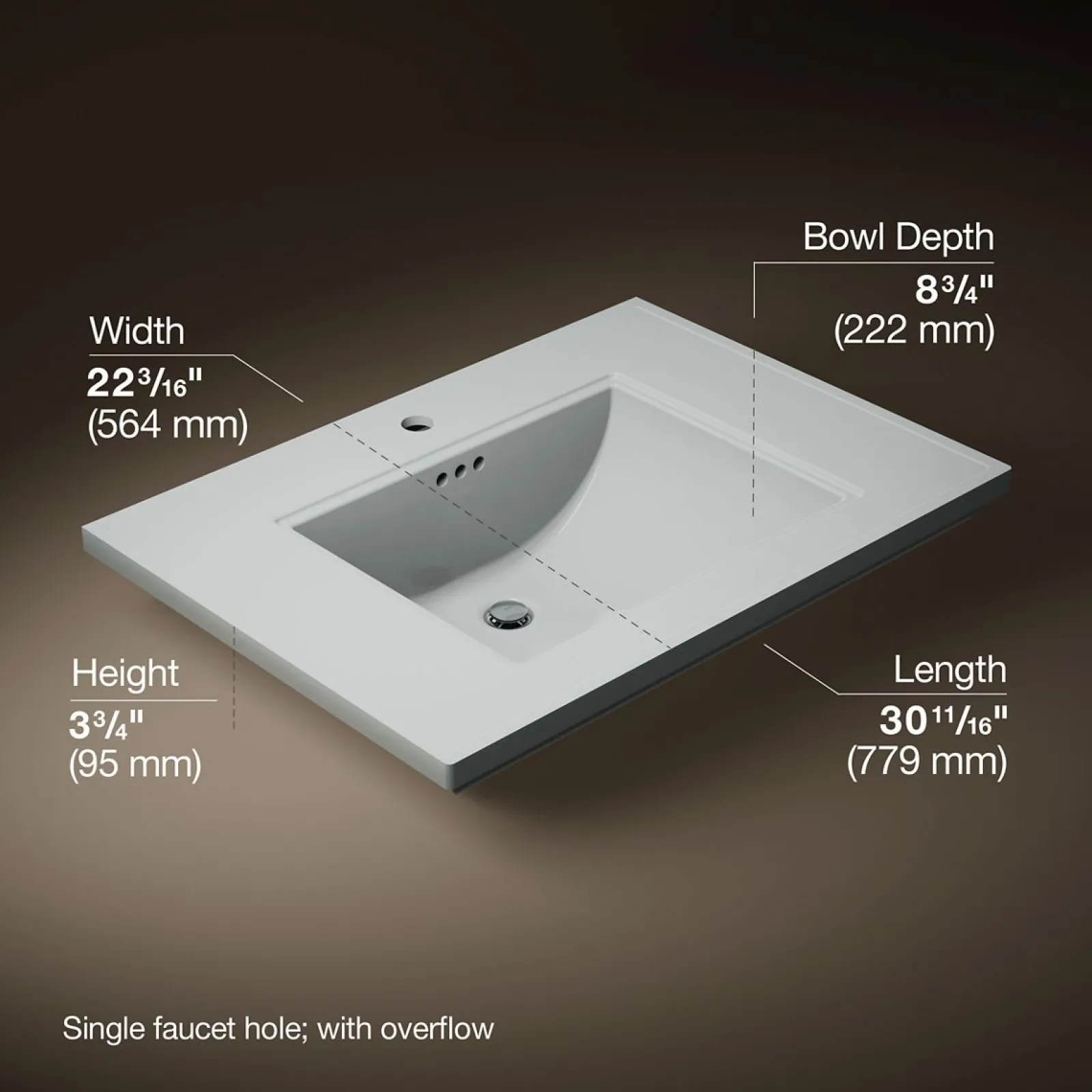 30-11/16" pedestal/console table bathroom sink^Kohler Online