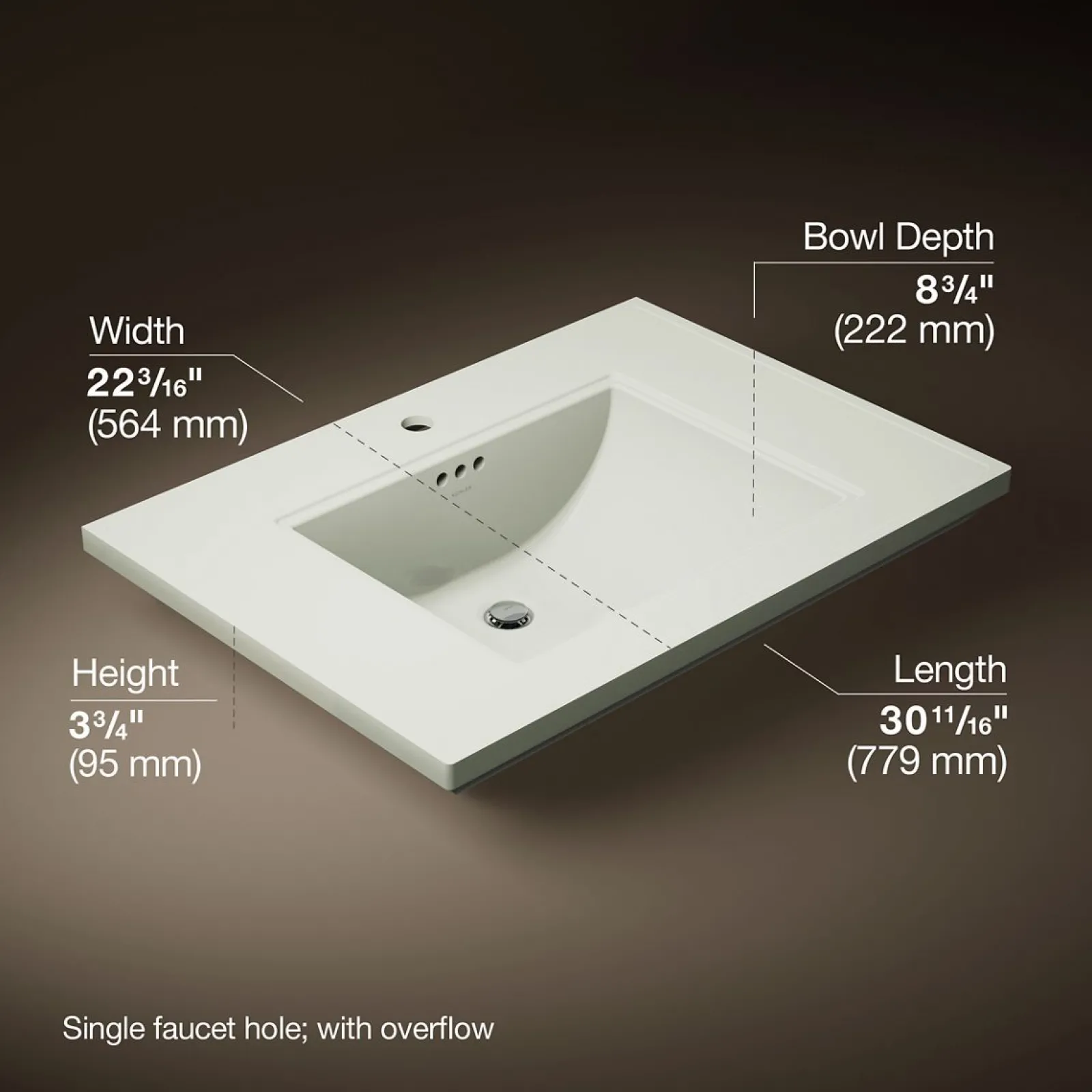 30-11/16" pedestal/console table bathroom sink^Kohler Online