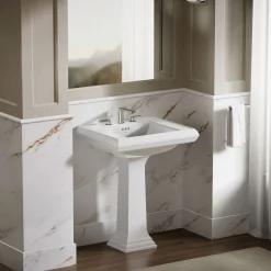 Pedestal/console table bathroom sink basin with 8