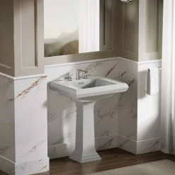 Pedestal/console table bathroom sink basin with 8
