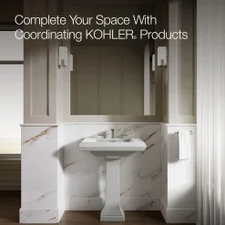 Pedestal/console table bathroom sink basin with 8