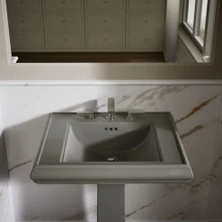 Pedestal/console table bathroom sink basin with 8