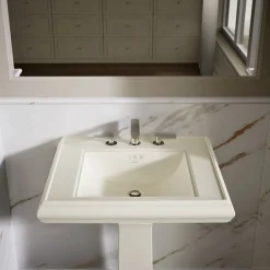 Pedestal/console table bathroom sink basin with 8