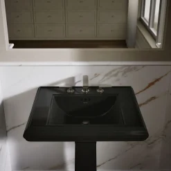 Pedestal/console table bathroom sink basin with 8