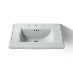 Pedestal/console table bathroom sink basin with 8