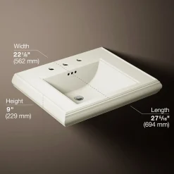 Pedestal/console table bathroom sink basin with 8