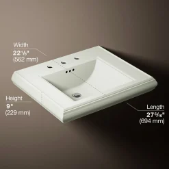 Pedestal/console table bathroom sink basin with 8