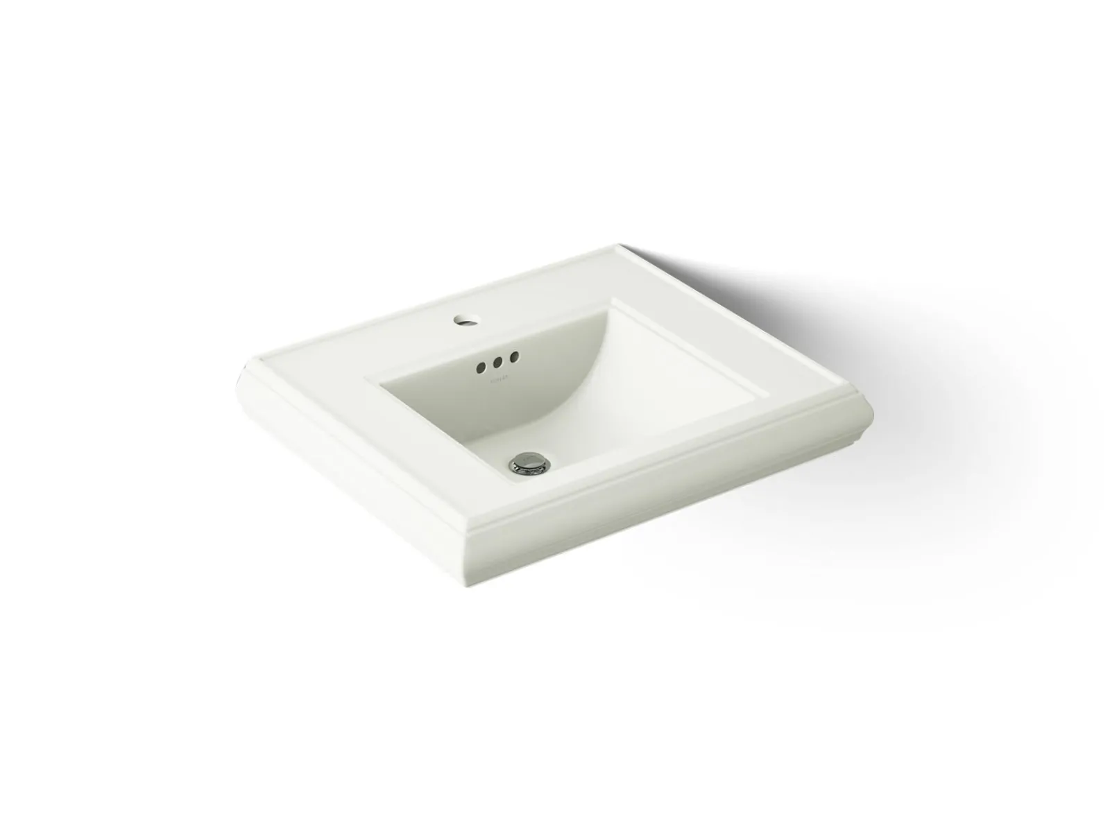 Pedestal/console table bathroom sink basin with single faucet-hole drilling^Kohler Clearance