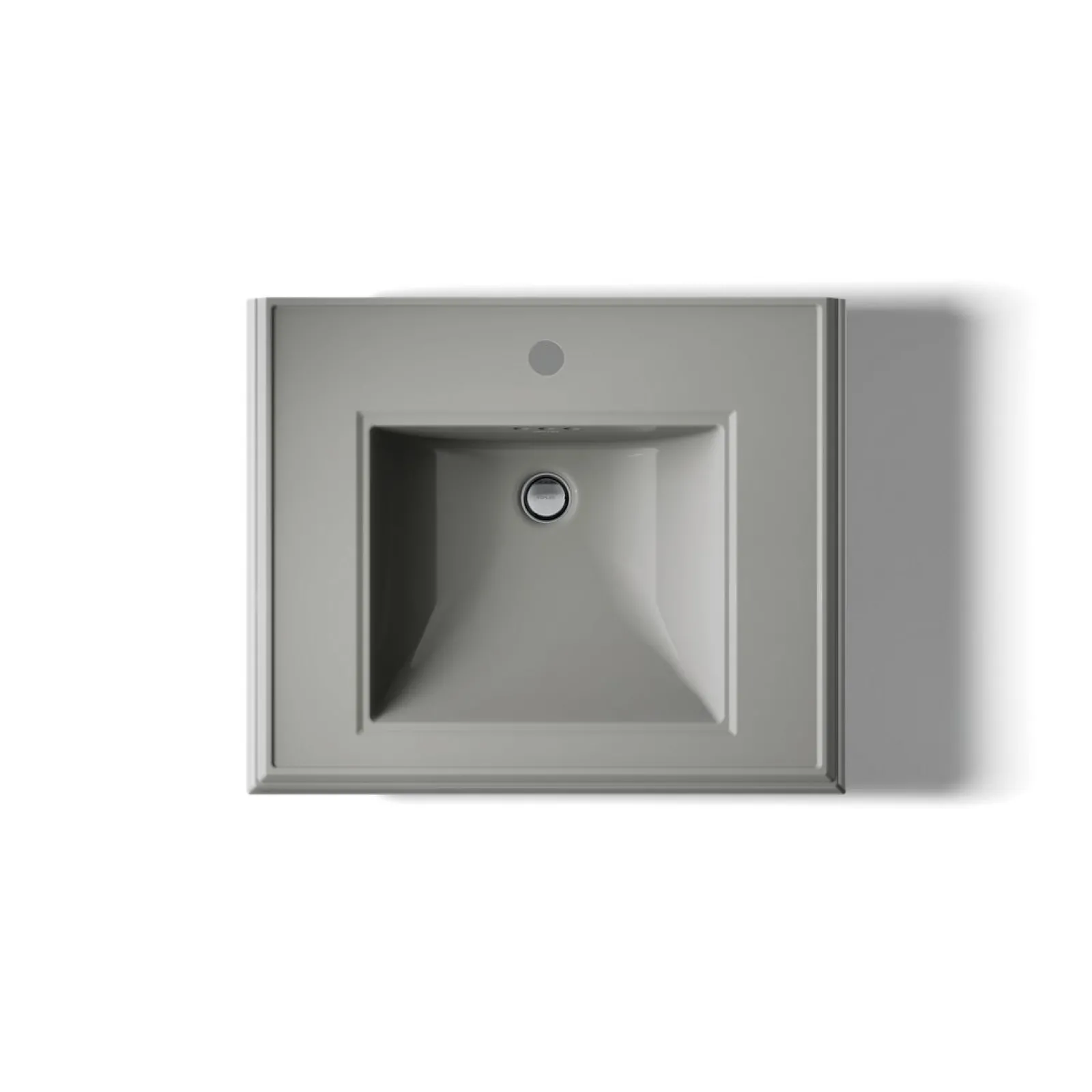 Pedestal/console table bathroom sink basin with single faucet-hole drilling^Kohler Clearance