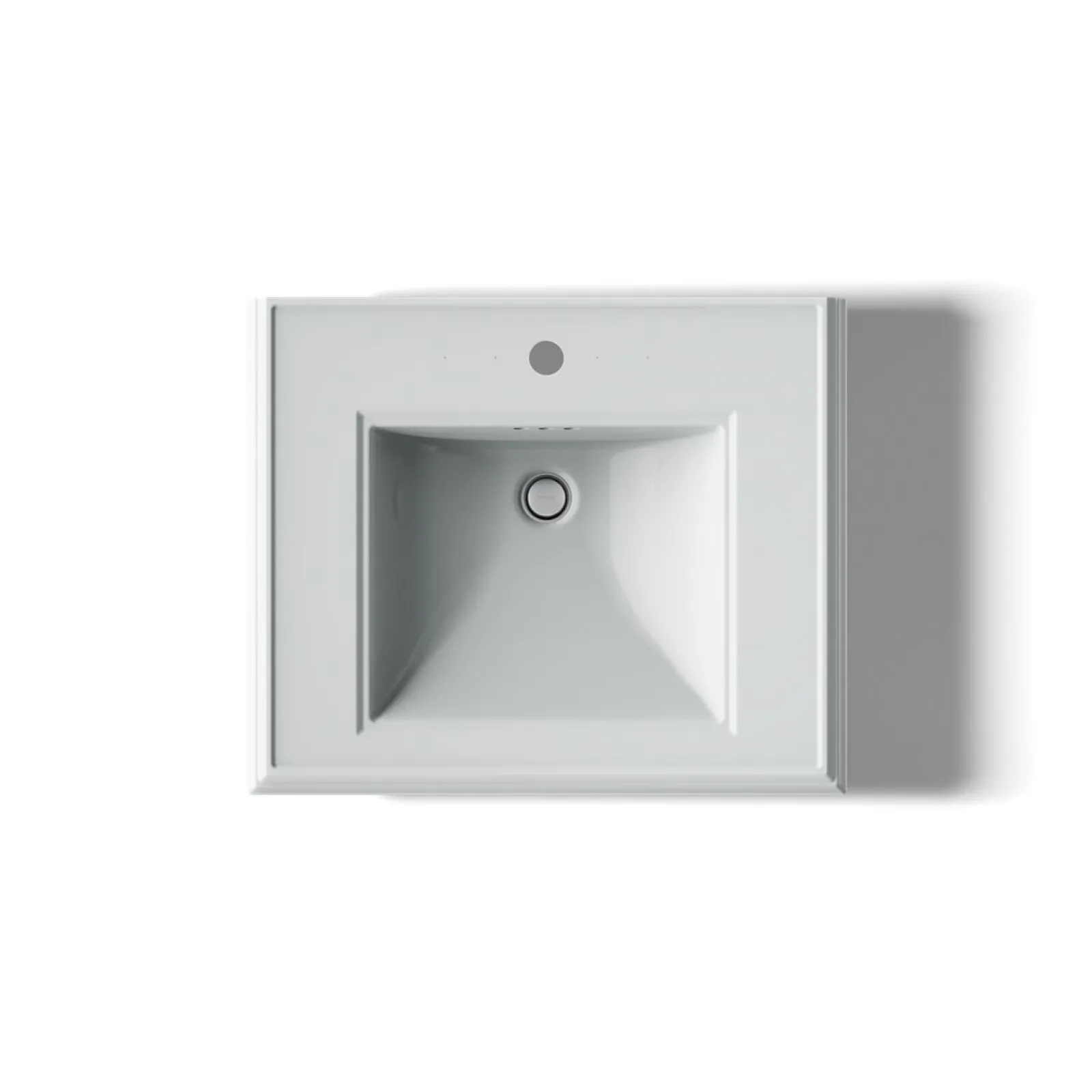 Pedestal/console table bathroom sink basin with single faucet-hole drilling^Kohler Clearance