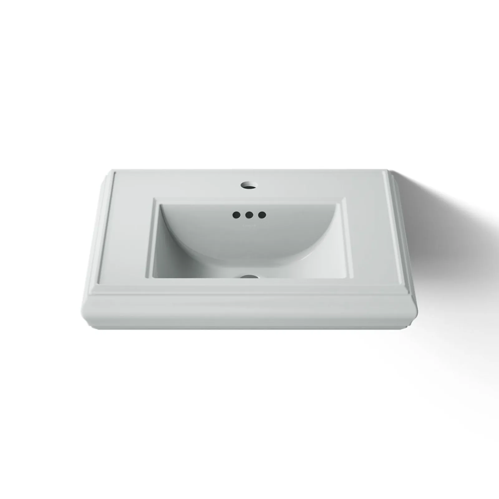 Pedestal/console table bathroom sink basin with single faucet-hole drilling^Kohler Clearance