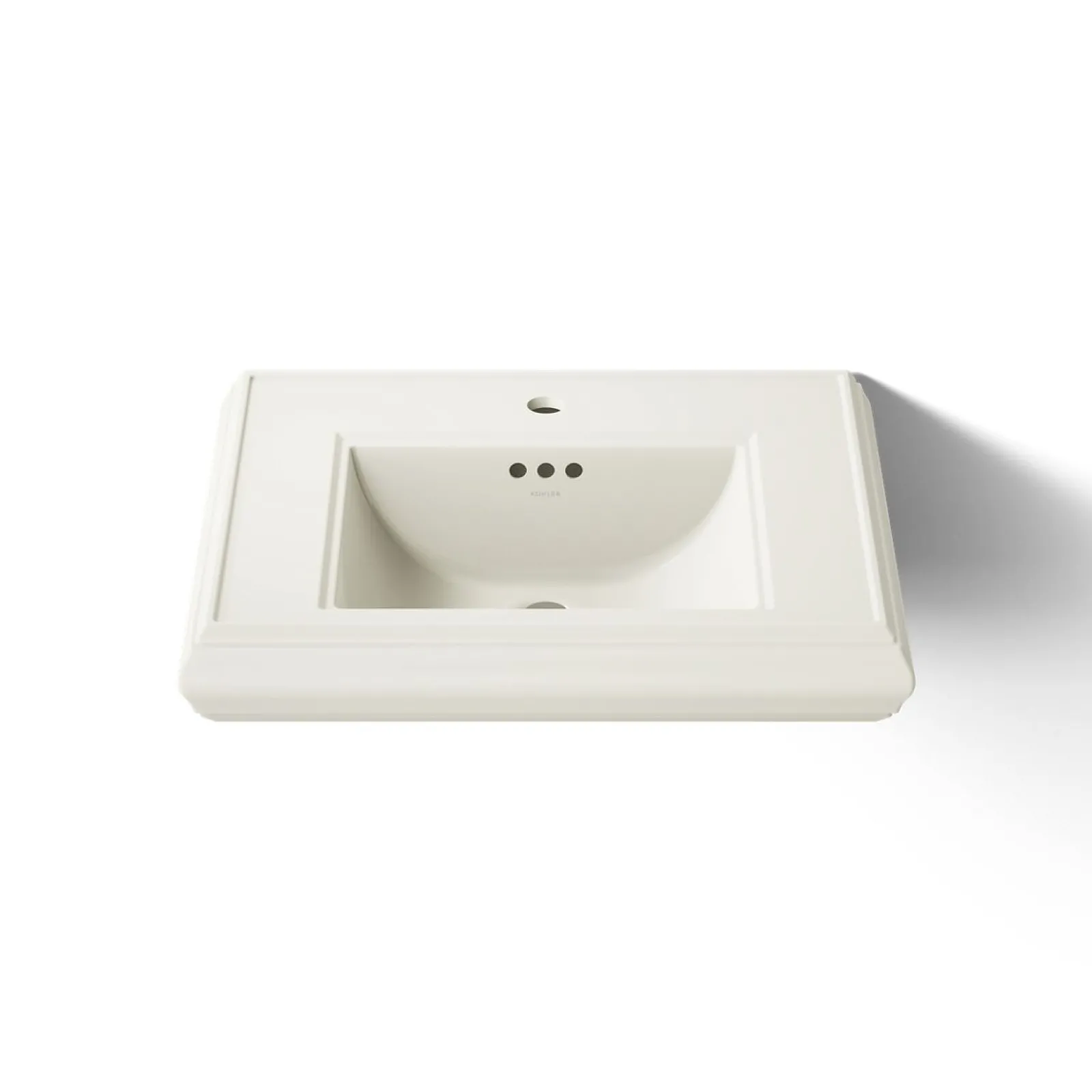 Pedestal/console table bathroom sink basin with single faucet-hole drilling^Kohler Clearance