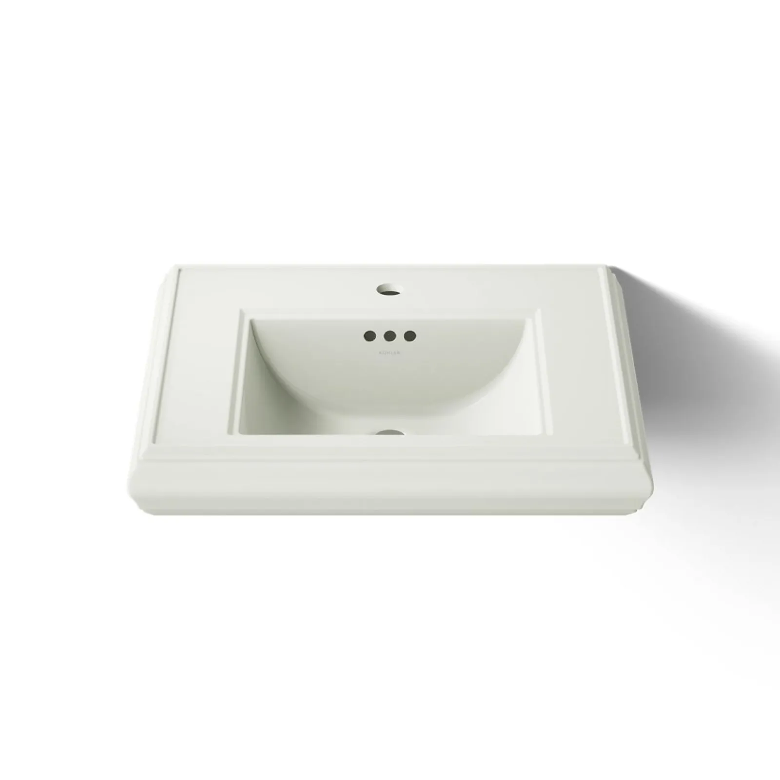 Pedestal/console table bathroom sink basin with single faucet-hole drilling^Kohler Clearance