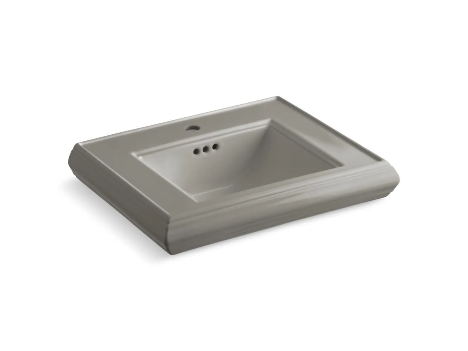 Pedestal/console table bathroom sink basin with single faucet-hole drilling^Kohler Clearance