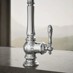 Pull-down kitchen sink faucet with three-function sprayhead^Kohler Discount