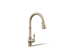 Pull-down kitchen sink faucet with three-function sprayhead^Kohler Discount