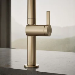 Pull-down kitchen sink faucet with two-function sprayhead^Kohler Discount