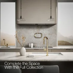Pull-down kitchen sink faucet with two-function sprayhead^Kohler Discount