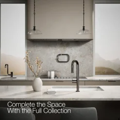 Pull-down kitchen sink faucet with two-function sprayhead^Kohler Discount