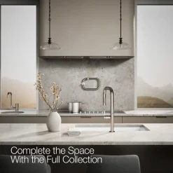 Pull-down kitchen sink faucet with two-function sprayhead^Kohler Discount