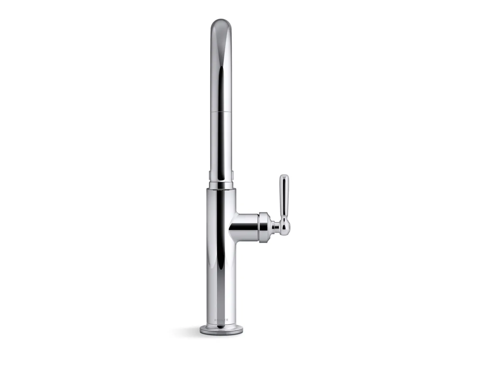 Pull-down kitchen sink faucet with three-function sprayhead^Kohler