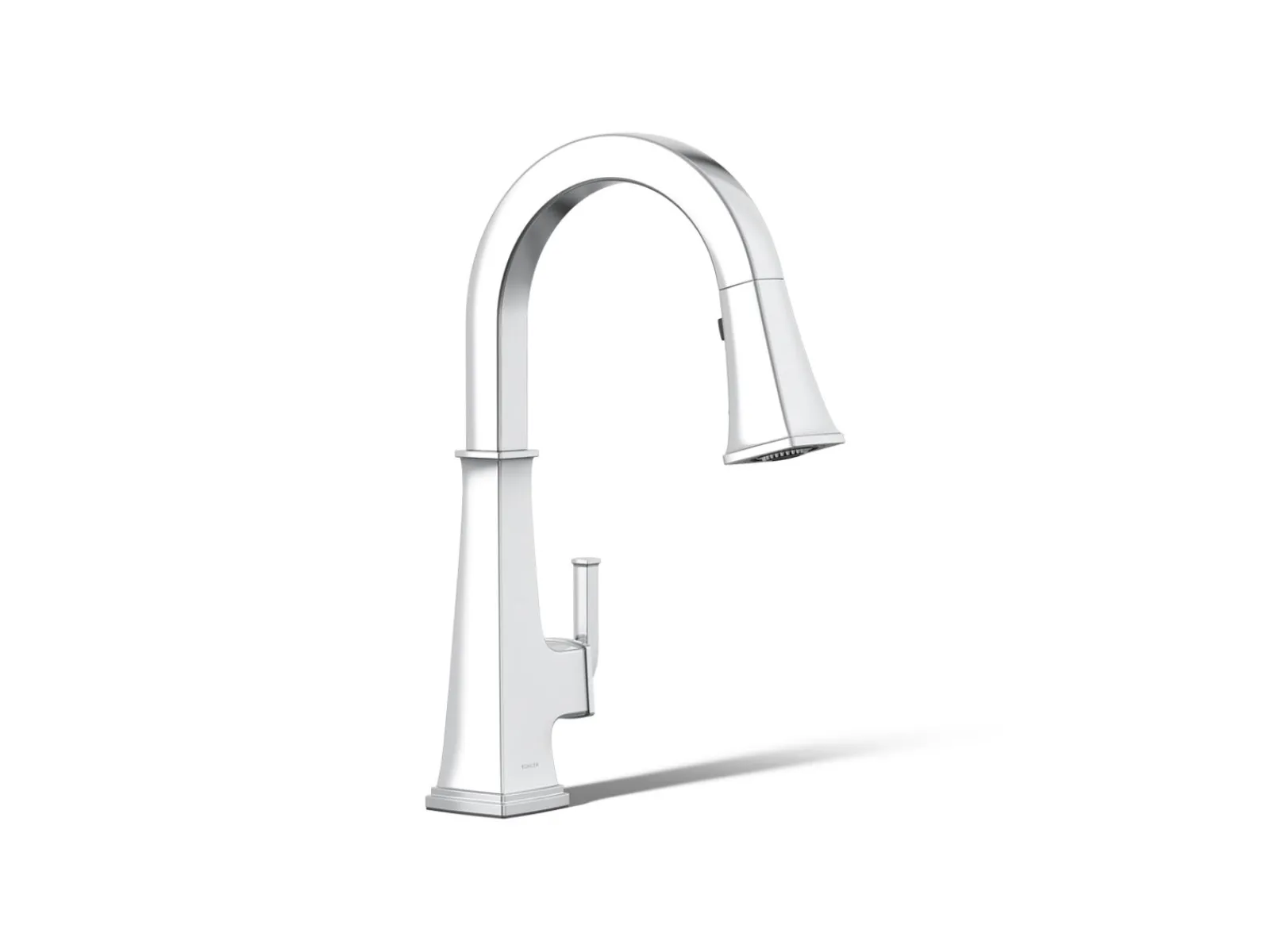 Pull-down kitchen sink faucet with three-function sprayhead^Kohler Clearance