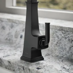 Pull-down kitchen sink faucet with three-function sprayhead^Kohler Clearance