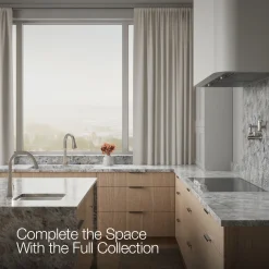 Pull-down kitchen sink faucet with three-function sprayhead^Kohler Clearance