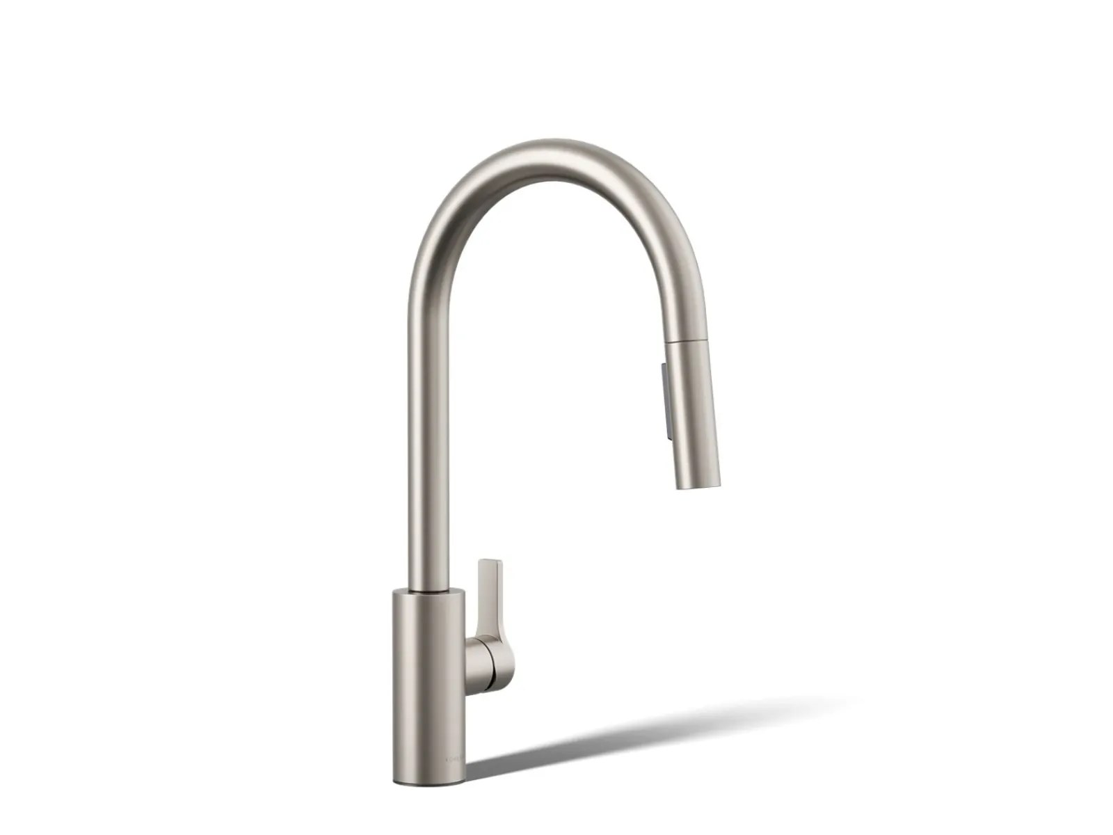 Pull-down kitchen sink faucet with two-function sprayhead^Kohler